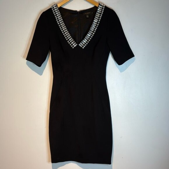 Ted Baker London “Veeri” Black Jewel Dress US size 0 - Picture 1 of 12